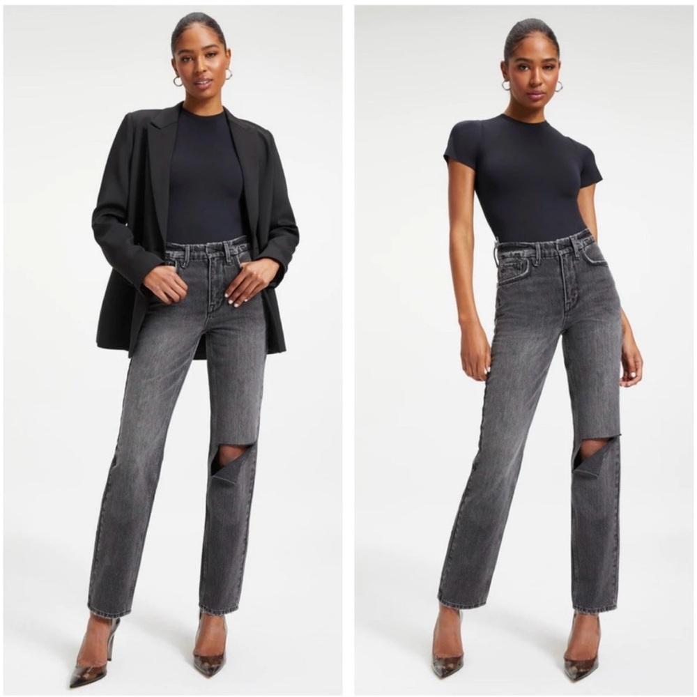 NWT Good American Good 90’s Icon Jeans Black